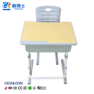 Ensemble bureau et chaise pour écolier, certifié ISO, réglable, à <span class=keywords><strong>colonne</strong></span> unique, avec tiroir - Product Image 3