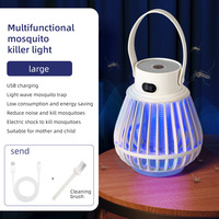 Lampe anti-moustiques photocatalytique UV double usage intérieur/extérieur, choc électrique, répulsif portable rechargeable non toxique