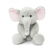 Peluche éléphant gris de 60 cm pour les amateurs d'éléphants, décoration de chambre sur le thème du safari et collections de peluches