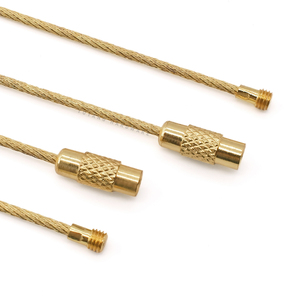 Chất lượng cao thép không gỉ móc chìa khóa màu vàng dây khóa vòng chìa khóa với Vít Vòng chìa khóa dây vòng dây móc chìa khóa - Product Image 2