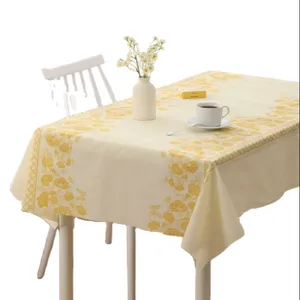 Toalha de mesa biodegradável de alta qualidade estampada em pedra descartável de plástico 180cm x 180cm