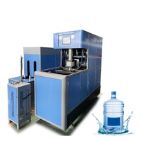 Máquina Semiautomática para Fabricación de Botellas de Agua de 20 Litros, Fácil Operación, Componentes Principales: Motor de Bomba, PLC para Plástico PP