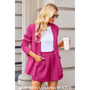 2025 2024 Short habillé plissé taille haute pour femmes tenues décontractées d'affaires pour le travail Shorts d'été Shorts robe chaude Shorts - Product Image 6