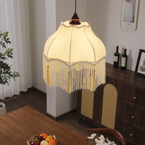 Pháp Phong Cách Phòng Ngủ Trang Trí Nội Thất Vải Ánh Sáng Mặt Dây Chuyền Phòng Khách Ăn Trang Trí Nội Thất Cổ Điển Đèn Chùm Hiện Đại Tối Giản Đèn - Product Image 2