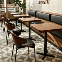 Ensemble de mobilier de restaurant commercial moderne personnalisable : banquette, table et chaises, mobilier de bistrot, mobilier de café, sièges pour café