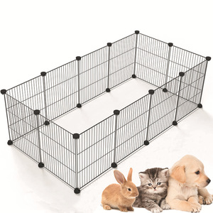 Pratique bricolage pliable grille Pet <span class=keywords><strong>Cage</strong></span> clôture bouton Portable intérieur <span class=keywords><strong>lapin</strong></span> enceinte modulaire combinaison <span class=keywords><strong>Cage</strong></span> pour petits animaux - Product Image 2