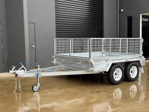 Remorque à essieu <span class=keywords><strong>tandem</strong></span> galvanisé ATM 2000kg avec cage et rampes 8x6 pieds, lumières LED, pneus 14 "LT, freins ADR - Product Image 3