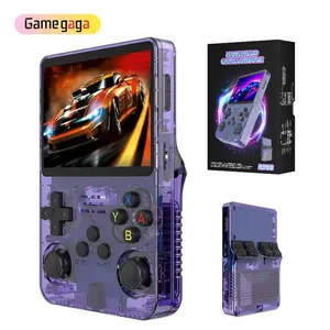 예 R36S 휴대용 게임 플레이어 3.5 인치 화면 휴대용 휴대용 게임 콘솔 64GB 10000 게임 클래식 레트로 비디오 게임 플레이어