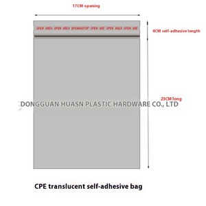 Túi nilon mờ tự dính CPE dùng để đóng gói quần áo, sản phẩm điện tử, cáp dữ liệu, ốp điện thoại, chất liệu dày <span class=keywords><strong>PE</strong></span> PLA, có khóa kéo - Product Image 5