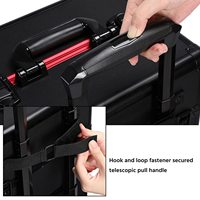 Design de mode Portable 4 en 1 Roulant Maquillage Train Cas Chariot En Aluminium Cadre Verrouillable Beauté Cosmétique Cas