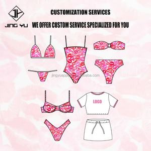 จัดส่งเร็ว OEM บิกินี่ดีไซน์เนอร์พิมพ์ลายล่าสุดตามสั่ง รุ่น RT-4101 ผลิตจากโพลีเอสเตอร์รีไซเคิล 82% สแปนเด็กซ์ 18% น้ำหนัก 200GSM ผู้ผลิตชุดว่ายน้ำ - Product Image 6