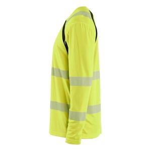 Blaklader-359910133399XXXL Hi-Vis เสื้อยืดแขนยาวป้องกันรังสียูวี Hi-Vis สีเหลือง/สีดำ-7330509932612 HI-VIS Workwear - Product Image 3