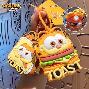 Mini porte-monnaie et écouteur en silicone <span class=keywords><strong>Garfield</strong></span> véritable Porte-clés en PVC avec dessin animé créatif Cadeau d'anniversaire pour femme - Product Image 2