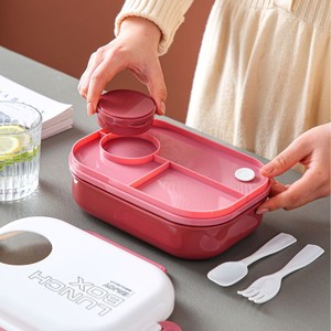<b>Lunch</b> <b>Box</b> Rectangular Compartmentalized Microwaveable With Utensils For Office Students - Product Image 4