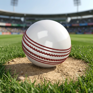 Pelota de Cricket Cosida en Cuero Blanco del Grupo JNA con Costuras Rojas Clásicas, para Diestros, 2.6 Libras, para Entrenamiento y Partidos de Cricket - Product Image 2