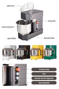 Amasadora Espiral Comercial de 10L, 110V/220V, Eléctrica, para Pan y Pizza, con Tazón de Acero Inoxidable - Product Image 5