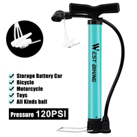 Fahrrad Ball Pump Inflator Boden mit Messgerät für Presta und Schrader Valves-120Psi