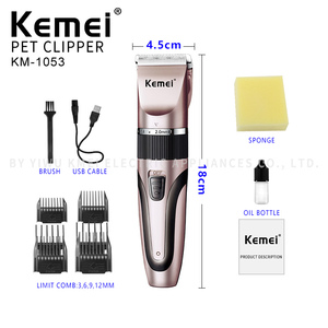 Tondeuse pour animaux <span class=keywords><strong>de</strong></span> compagnie Kemei KM 1053, rechargeable par USB, tondeuse électrique professionnelle pour animaux <span class=keywords><strong>de</strong></span> compagnie, outil <span class=keywords><strong>de</strong></span> <span class=keywords><strong>toilettage</strong></span> pour animaux <span class=keywords><strong>de</strong></span> compagnie - Product Image 2
