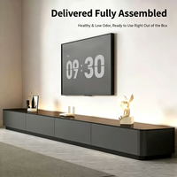 Meuble TV simple, combinaison table basse, ensemble de rangement au sol de luxe léger pour petit salon domestique