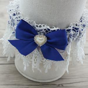 <span class=keywords><strong>Jarretière</strong></span> de mariée en satin élastique <span class=keywords><strong>bleu</strong></span> royal décoratif coeur perle ruban jarretières de mariée en gros - Product Image 6