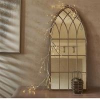 Guirlande de bouleau à la mode pour décoration de noël et de vacances, 6/8 pieds, 48/72/144 LED