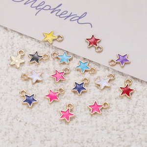 Pendentifs étoiles colorés en alliage de zinc pour accessoires de bijoux DIY, pendentifs unisexes tendance - Product Image 1