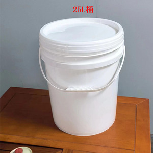 Seau en plastique de 25 L avec couvercle, diamètre 330 mm, pour peinture, colle, silicone, emballage, usage agricole, produits chimiques, matériau PP - Product Image 2