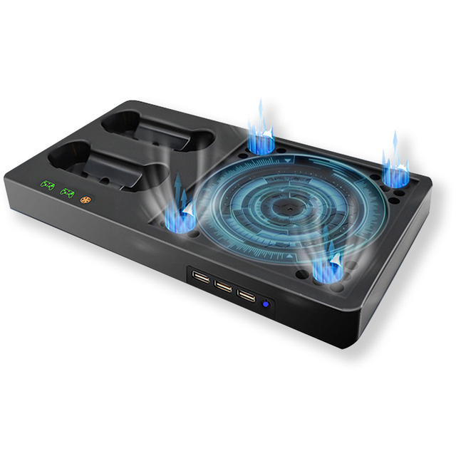 Dual Controller Fast Charging Stand with Cooling Fans High Quality Game Console Accessory for Xbox Series X Console