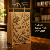 Sacs à emporter en papier kraft résistant à la graisse, vente en gros, impression personnalisée, sacs alimentaires pour boulangerie, sandwichs, hamburgers, restaurants