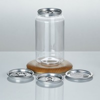 Bouteilles et Gobelets en Plastique Transparent pour Café, Boissons Gazeuses et Boissons, en PET, Scellés, 330ml, 500ml, 650ml