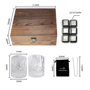 Ensemble cadeau en bois et verre avec pierres à <span class=keywords><strong>whisky</strong></span> en <span class=keywords><strong>granit</strong></span> <span class=keywords><strong>pour</strong></span> refroidir le <span class=keywords><strong>whisky</strong></span>, faible MOQ - Product Image 4
