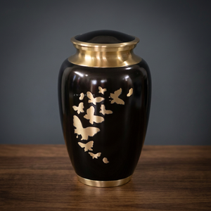 Premium Brass Hand Engraved Cremation Urns for Human Ashes Customized Brass Urn Handcrafted Brass Adult Ashes Urns Wholesale - Product Image 2