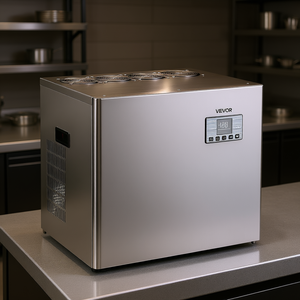 Machine à glaçons commerciale Vevor, 400 lb/jour, acier inoxydable, autonettoyante, plug and play, pour restaurants - Product Image 2