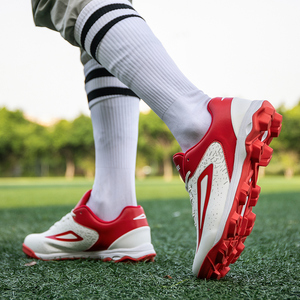 Chaussures de baseball et de softball unisexes personnalisées, respirantes, en caoutchouc moulé TPU, crampons antidérapants pour hommes et femmes, entraînement sur terrain en herbe - Product Image 4
