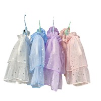 Jupe en tulle à paillettes étoilées, double couche, légère, style doux, pour ballet et danse chinoise, vêtements de danse pour filles