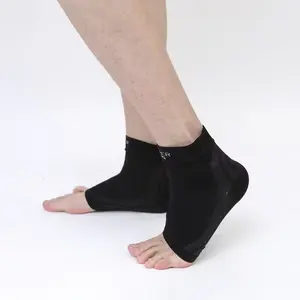 Breathable Ankle Compression Sleeve Elastic Seamless Ankle Support Brace With Silicone Gel Pads