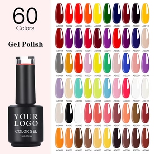Ails-set de 60 esmaltes UV de colores para manicura, set de 60 esmaltes para base y capa superior de salón de manicura - Product Image 2