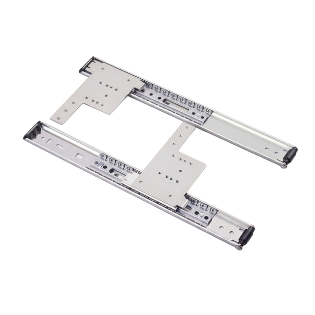 Heavy Duty Steel Ball Bearing TV Drawer Slides Full Extension Soft Close Furniture Cabinet Rail Guide Television Stand