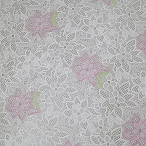Elegante Tovaglia Rettangolare Bianca con Bordo in Pizzo, Resistente e Decorata con Motivi Floreali <span class=keywords><strong>per</strong></span> Banchetti - Product Image 4