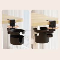 Support de tasse rotatif à 360 degrés réglable avec fixation par pince, adapté pour le bord d'un bureau ou d'une table à manger