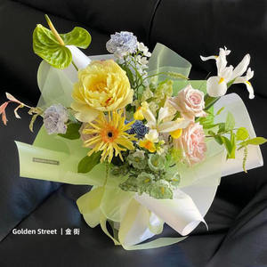 กระดาษห่อดอกไม้ลายดอกไม้แบบซาตินมุก เนื้อฟิล์ม<span class=keywords><strong>ไหม</strong></span>คุณภาพสูง กันน้ำ สำหรับห่อช่อดอกไม้ วัสดุห่อช่อดอกไม้ - Product Image 6