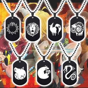 Juego de Anime The <span class=keywords><strong>Seven</strong></span> Deadly Sins collares Caballero orden tatuaje patrón Halloween Moda hombre mujer Cosplay accesorio regalos - Product Image 1