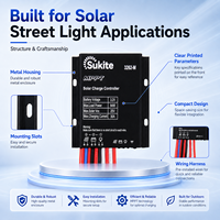 Contrôleur solaire MPPT 3262 3.2V 64W 30A Sukite robuste avec capteur de lumière intégré pour projet d'éclairage public extérieur