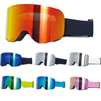 Gafas de Esquí de Fábrica, Material TPU, Lente de PC, Antivaho Doble Cilíndrico Grande para Ciclismo al Aire Libre