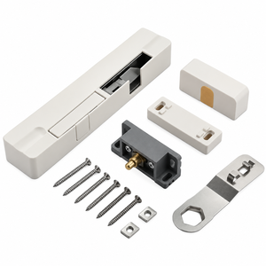 Cierrapuertas Hidráulico Automático, Silencioso, con Amortiguador, Cierre Suave Ajustable, Marrón/Blanco, para Puertas Interiores de Madera en el Hogar/Dormitorio - Product Image 1