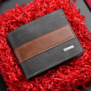 Hot Sell Men's Short PU Leather <b>Money</b> <b>Clip</b> PU Leather <b>Wallet</b> Female Coin Purse for Man Card Holder Case Wholesale - Product Image 4