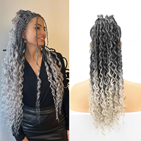 Extension de cheveux synthétique queue de cheval à cordon de serrage Originea, tresses bohèmes à clipser avec bande élastique et peigne