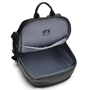 Bin'ao Kangaroo Laptop <b>Backpack</b> 16-Inch Waterproof <b>Large</b> Capacity For Men Women Business Travel Leisure Solid Color Black Gray - Product Image 3