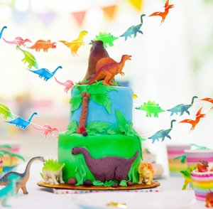 Banderoles et drapeaux en papier sur le thème des dinosaures, guirlandes, ornements pour bébé garçon ou fille, 1er, 2e, 3e, 4e <span class=keywords><strong>anniversaire</strong></span>, fournitures pour fête de jeu - Product Image 2