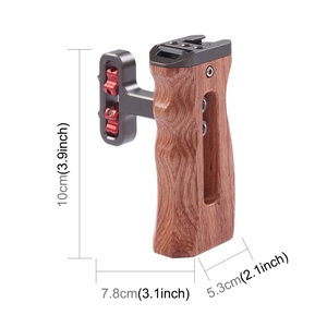Spedizione veloce con impugnatura universale in legno con impugnatura laterale Puluz con scarpa fredda per gabbia fotocamera Dslr - Product Image 4